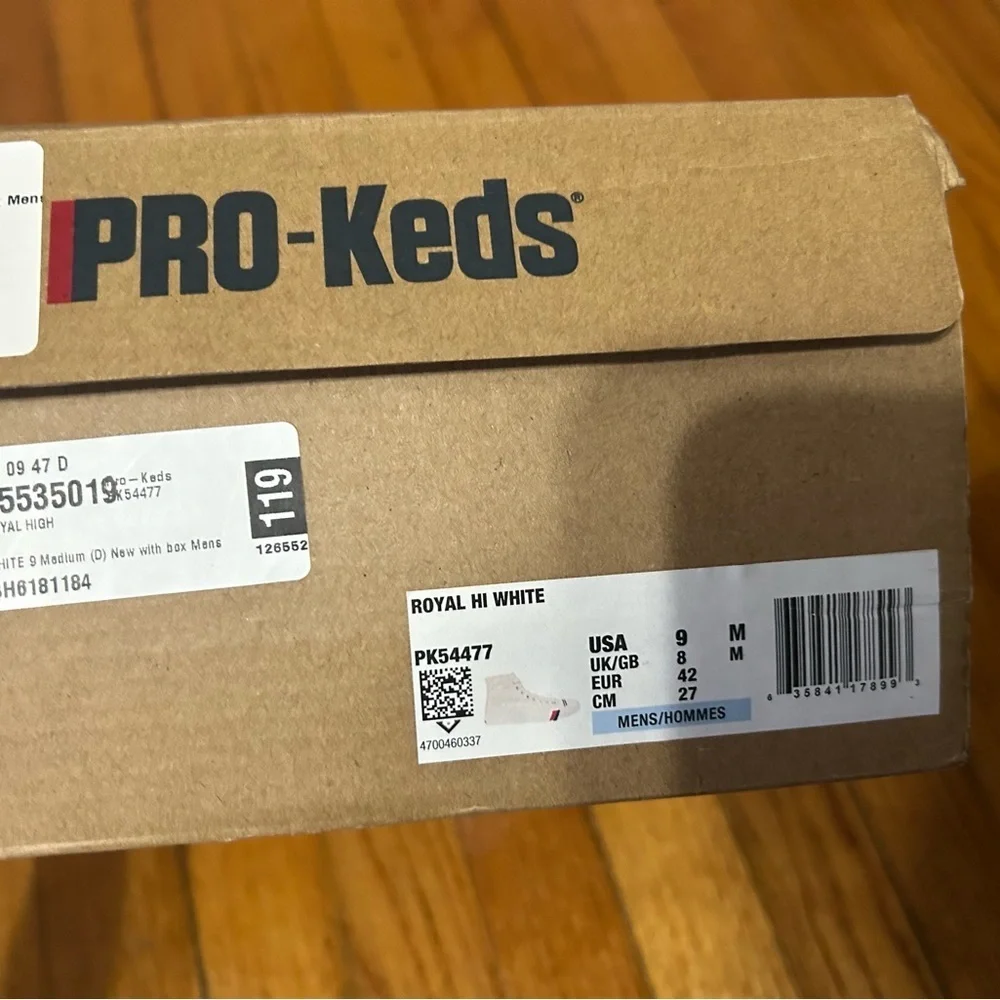 Pro-Keds Royal Hi White  - Men's Size 9